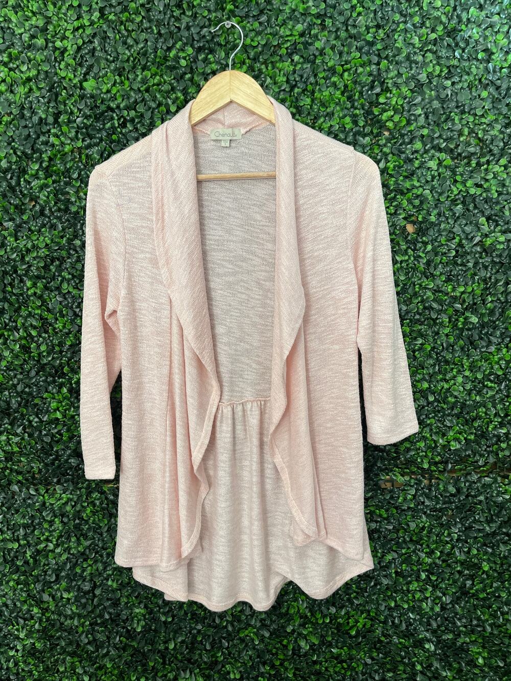 Chenault open Cardigan Sweater Light Pink Women’s Size S